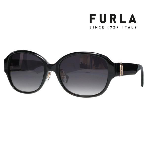 FURLA フルラ サングラス SFUA39J 700P 54 オーバーサイズ オーバル セル レデ...