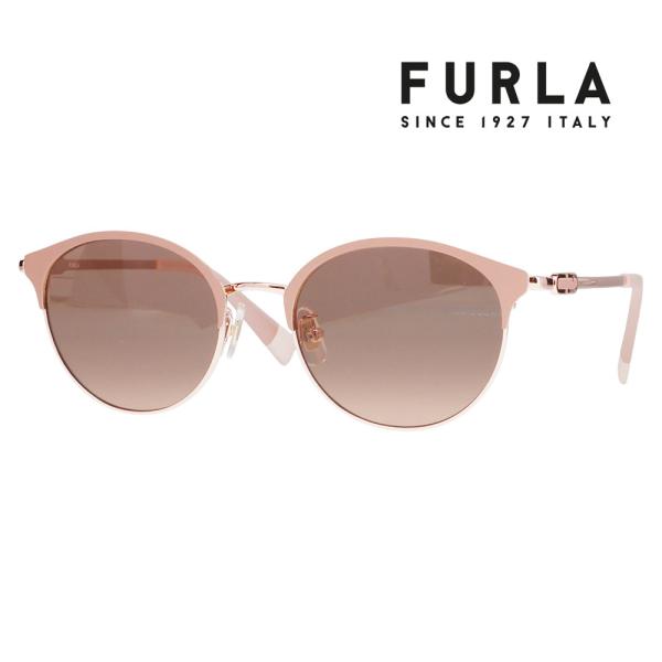 FURLA フルラ サングラス SFUA46J 02AM 52 ブロー ボストン メタル レディース