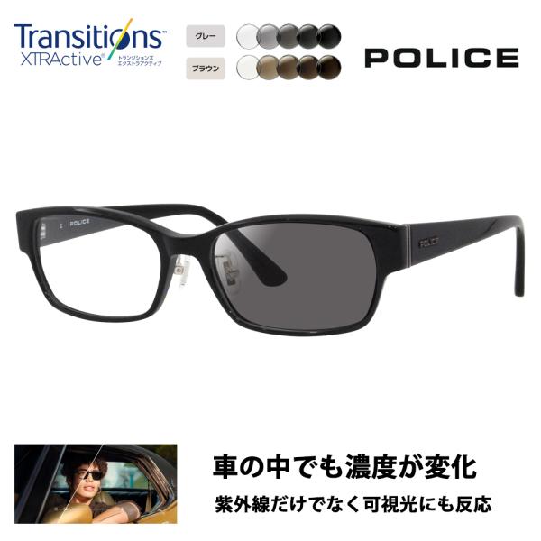 ポリス メガネフレーム サングラス 調光レンズセット VPLF54J 0700 55 POLICE ...