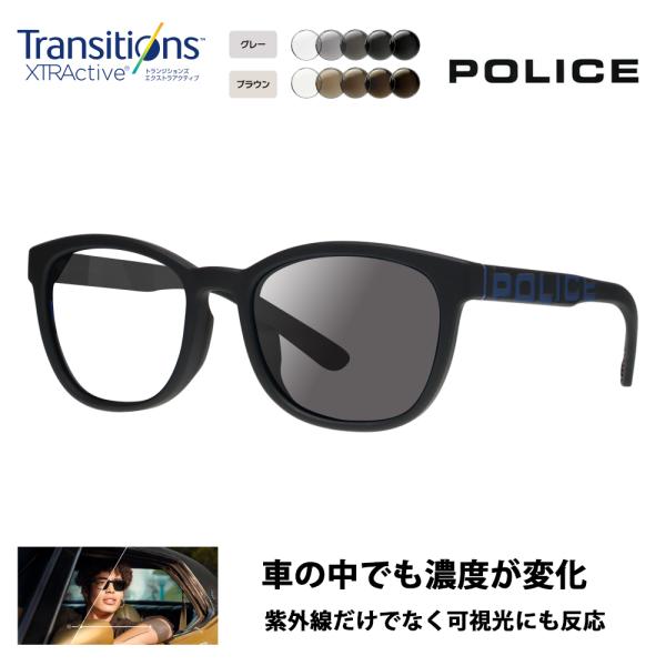 度付き対応可 ポリス 調光レンズセット サングラス POLICE SPLA69J U28P 53 伊...