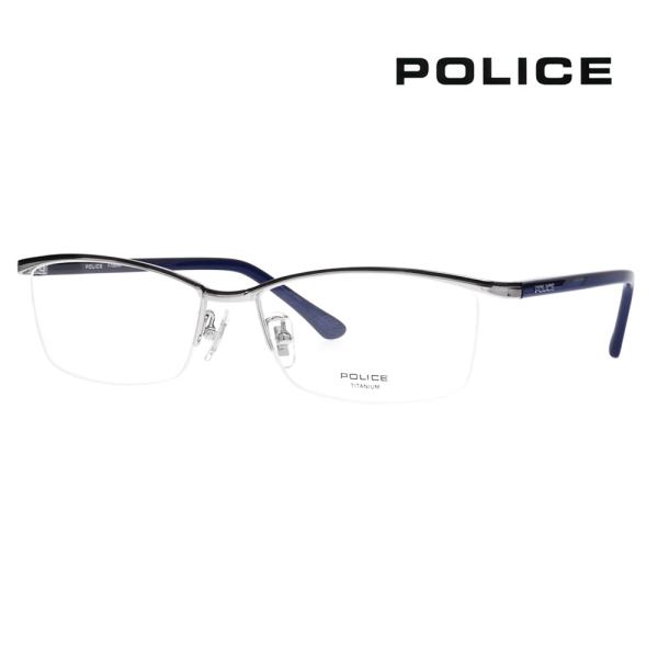 ポリス メガネフレーム POLICE VPLN69J 0S11 56 スクエア メンズ チタン ジャ...