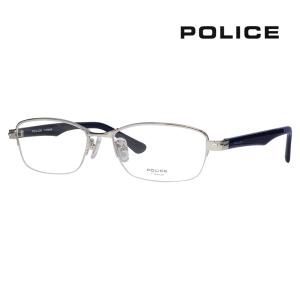 ポリス メガネフレーム POLICE VPLN71J 0579 54 ナイロール  スクエア メンズ 伊達 眼鏡 メガネ｜ワッツアップ