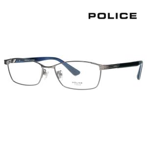 ポリス メガネフレーム POLICE VPLN73J 0568 54 メタル スクエア メンズ レディース 伊達 眼鏡 メガネ