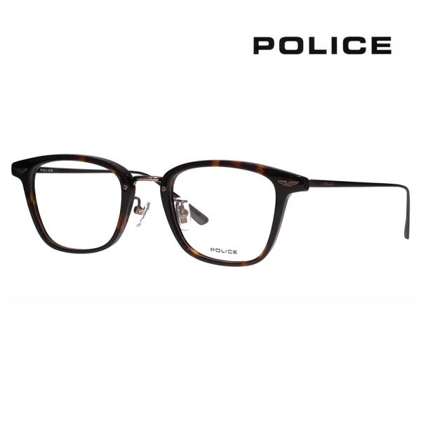 ポリス メガネフレーム POLICE VPLQ54J 0710 49 メンズ ウェリントン コンビ ...