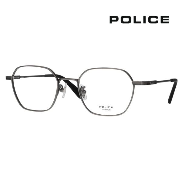 ポリス メガネフレーム POLICE VPLR37J 0S9G 50 メンズ ヘキサゴン ワイドリム...