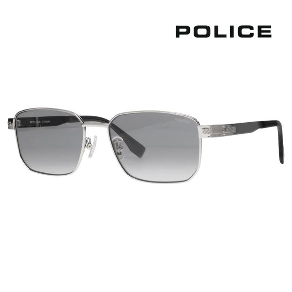 ポリス サングラス SPLT66J 0583 57 POLICE スクエア チタン チタニウム メン...
