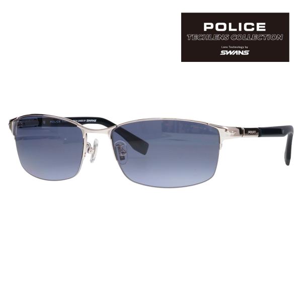 ポリス サングラス SPLT76J 579P 58 POLICE スクエア チタン チタニウム メン...