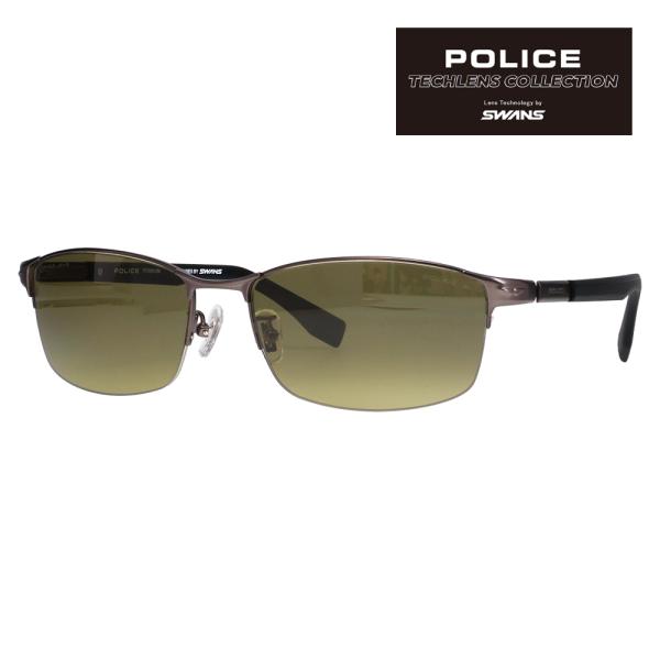 ポリス サングラス SPLT76J 627P 58 POLICE スクエア チタン チタニウム メン...