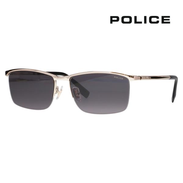 ポリス サングラス SPLT67J 0300 56 POLICE スクエア チタン チタニウム メン...