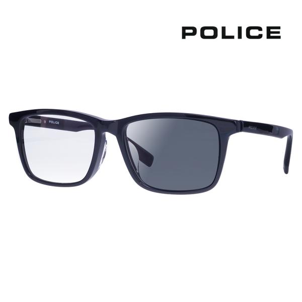 ポリス POLICE サングラス SPLT70J 2DNW 54 スクエア セル 調光 伊達眼鏡 メ...