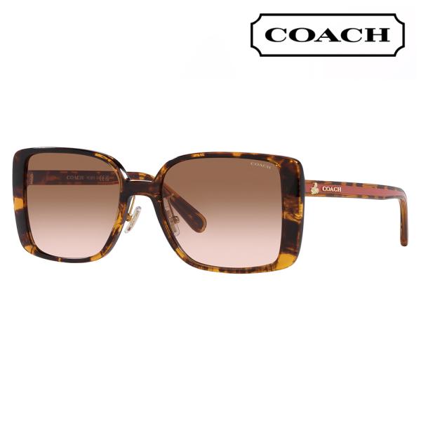 オススメ価格 コーチ COACH サングラス HC8375 512013 56 スクエア セル レデ...
