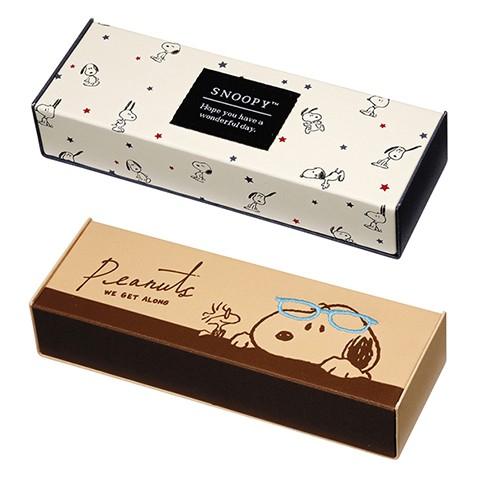 スタンドにもなるメガネケース ピーナッツ スヌーピー ホッピング みつめる シンプル 携帯 2WAY...