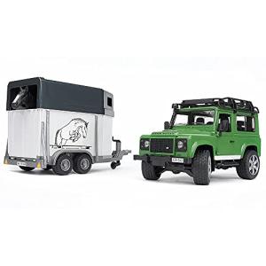Land Rover ブルーダー BR02592 Def.ワゴン&馬牽引トレーラー