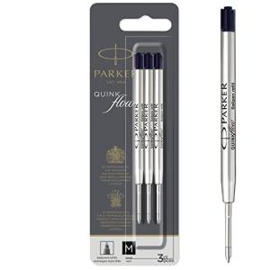 parker quinkflow ボールペン インク リフィル 中 字 ブラック