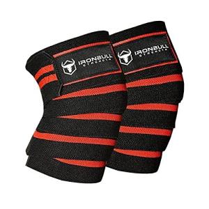 膝サポーター ニースリーブ ひざ 筋トレ スクワット 左右セット  ブラックレッド