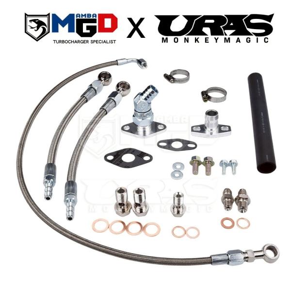 タービンホースキット オイル ウォーター ライン キット TOYOTA 1JZ-GTE 2JZ-GT...