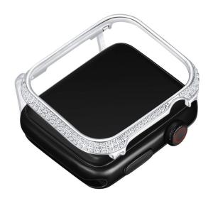 Callancity メタルラインストーンクリスタルダイヤモンドジュエリーベゼルケースカバー Apple Watchシリーズ4 44mm (｜urasoe