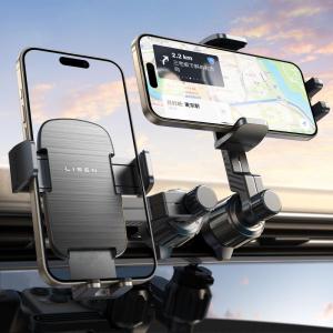 LISENスマホホルダー 車 2023革新驚安定の車載スマホ ホルダー二重360°調整 自転車 スマホホルダー エアコン 吹き出し口 車載ス｜urasoe