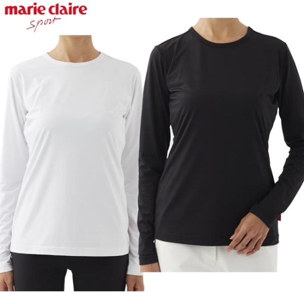 【秋冬モデル】marie claire sport（マリクレール）レディース 長袖クルーネックインナ...