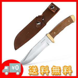 SWISS+TECH ナイフ シースナイフ アウトドアナイフ キャンプ フルタング構造 天然ウッドハンドル 全長約27cm ケース付き ST18031AJ 送料無料