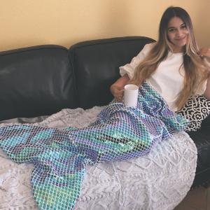 人魚姫毛布 人気 おしゃれマーメイドブランケット着る毛布