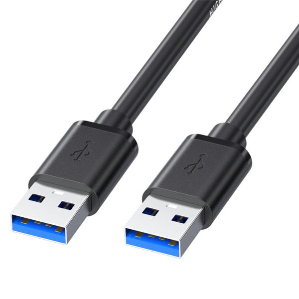 USB3.0延長ケーブル オス-to-オス パソコン・USBメモリ・キーボード・マウス用 高速USB...