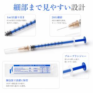 注射器 1ml 1本 プラスチック製 工業用 ...の詳細画像3
