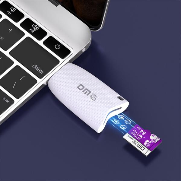 DM CR025 カードリーダー USB2.0 高速転送 microSD/SD対応 メモリカード変換...