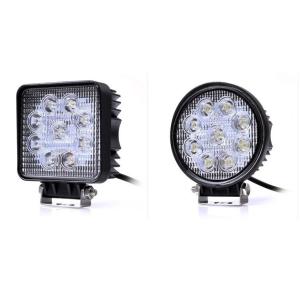 27W LED作業灯 LED ワークライト 12V 24V 丸型 防水  フォークリフト