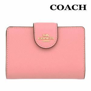 訳あり/コーチ 財布 二つ折り COACH 6390 バブルガム ラグジュアリー クロスグレーン レ...