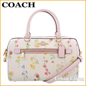 完売 コーチ バッグ ショルダー 2way COACH C3100 チョークマルチ スペースド ワイルドフラワー プリント PVC レザー ローワン IMCAH アウトレット