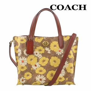 コーチ バッグ ショルダー 2way COACH C9721 タンラストマルチ シグネチャー フローラル プリント ウィロー ミニトート B4PEZ アウトレット｜urban-coron