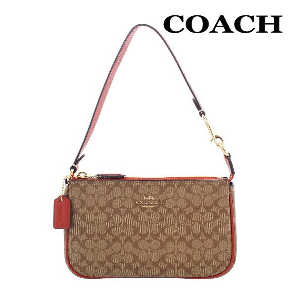 コーチ バッグ ショルダーバッグ COACH CE698 カーキ×テラコッタ マイクロ シグネチャー...