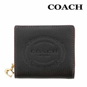 訳あり/コーチ 財布 二つ折り COACH CM216 ブラック ヘリテージ ぺブルド レザー C チャーム ラウンド ジップ ウォレット IMBLK アウトレット｜urban-coron