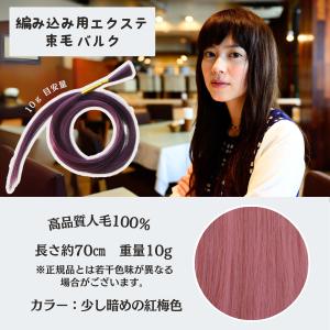 SALE】編み込み用エクステ 束毛 バルク 約70cm 1束10g カラーエクステ