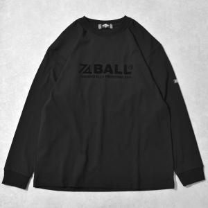 Tシャツ メンズ 長袖 フロッキープリント 綿100% ロゴ ストレッチ 伸縮 ビッグシルエット ユニセックス 春 秋 カジュアル BALL 34240