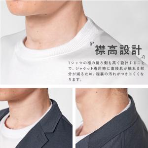 Tシャツ メンズ ビジネス 長袖 綿100% ...の詳細画像2