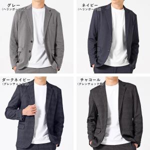 テーラードジャケット メンズ ストレッチ ヘリ...の詳細画像4