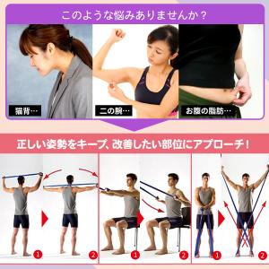 トレーニングチューブ エクササイズバンド 最強...の詳細画像3