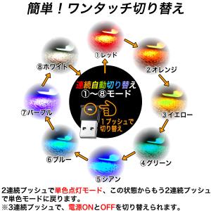 車内イルミネーション LED ライト USB ...の詳細画像2