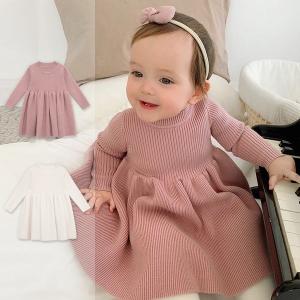 子供服 ベビー服 女の子 ワンピース ドレス 長袖 ニット