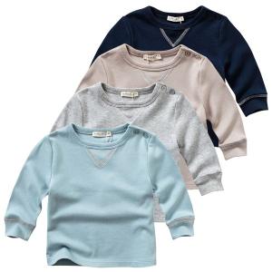 子供服 男の子 長袖 Tシャツ トレーナー カジュアル ブルー ベージュ グレー ネイビー 70cm 80cm 90cm 100cm 110cm 120cm
