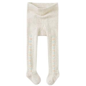 女の子 タイツ 子供服 靴下 ハート柄 アーガイル ホワイト オフホワイト ガーリー 上品 お出かけ 秋 冬 デイブベラ