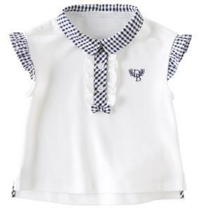 子供服 女の子 トップス ポロシャツ 半袖 フリル袖