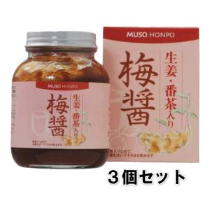 生姜・番茶入り梅醤 250g 3個セット 無双本舗