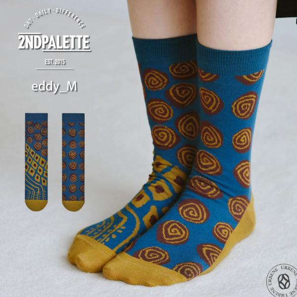 2nd PALETTE セカンドパレット エディ ミドル 秘の渦 クルーソックス アシンメトリー 靴...