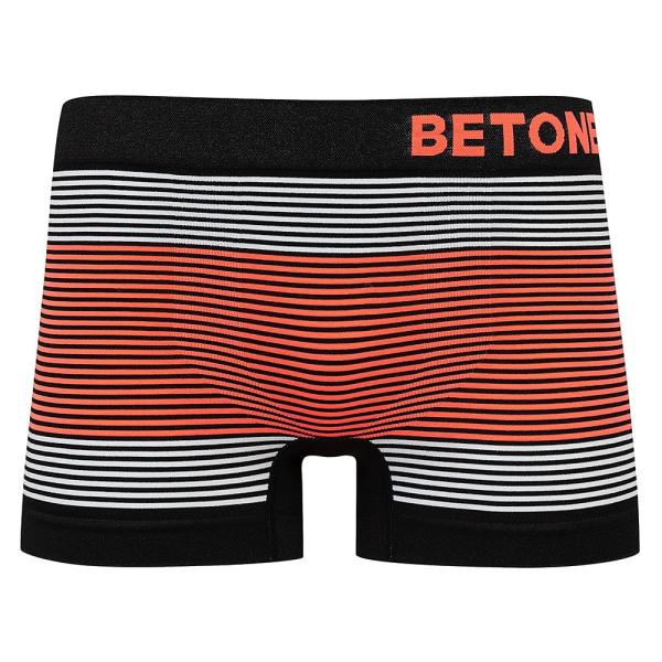 ボクサーパンツ ビトーンズ BETONES ネオン ブラック×オレンジ ボーダー アンダーウェア 下...