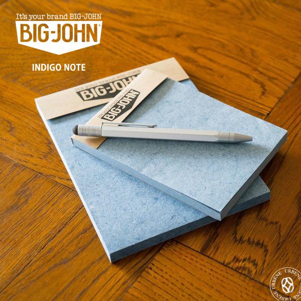 ビッグジョン インディゴ ノート BIG JOHN メモ帳 再生紙 筆記用具 BIGJOHN