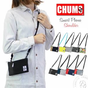 【iPhone15/15pro収納可能】チャムス Chums スマートフォンショルダーバッグ ポーチ スウェットナイロン 財布 雑貨 スマホケース 携帯ケース 携帯電話ケース