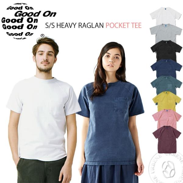 ポケットTシャツ GOOD ON グッドオン メンズ ラグラン 半袖 ショートスリーブ ショートスリ...